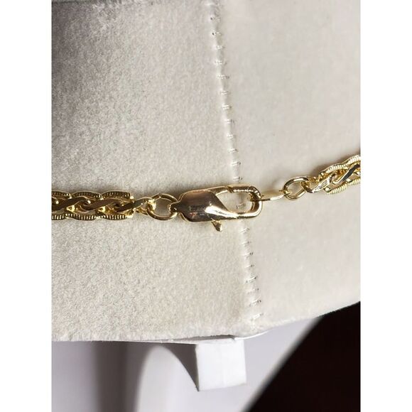 Vintage Faux Gold Double Link Chain Necklace 19" - Picture 4 of 4